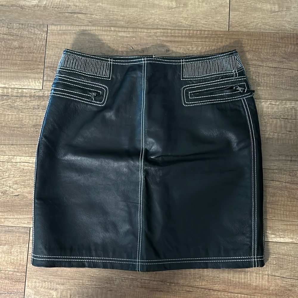 🔥🔥Skirt 100% leather black skirt for womens